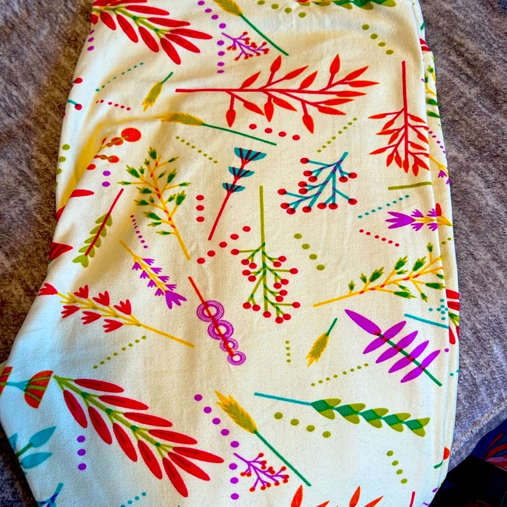 Yellow floral leggings Tall Curvy LuLaRoe